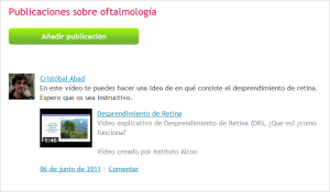 Publicaciones sobre oftalmología