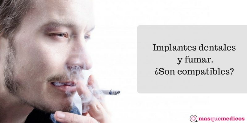 implantes dentales y fumar