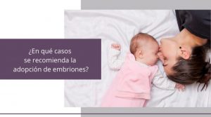¿En qué casos se recomienda la adopción de embriones?