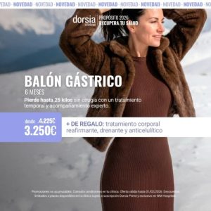 Balón gástrico 12 meses Oferta Dorsia